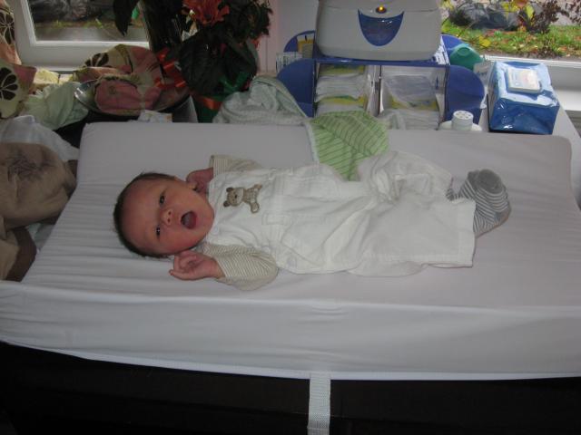 Colin on changing table